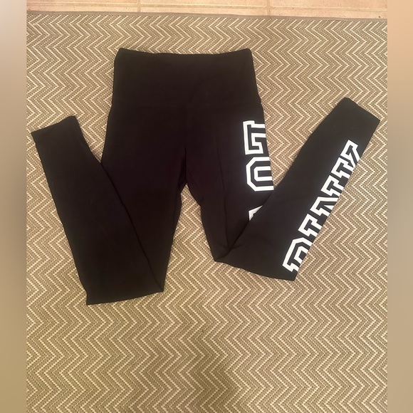 Pink Victoria’s Secret Yoga Pants Tights Leggings S- EXCELLENT Condition Black - Picture 2 of 7